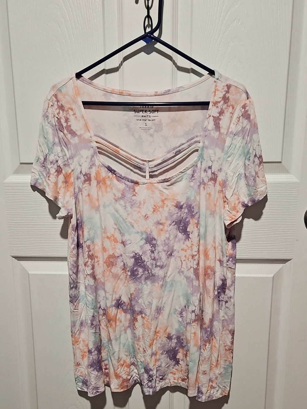 torrid Lavender, Peach & Mint Tie-Dye Short Sleeve Tee SIZE 14/16